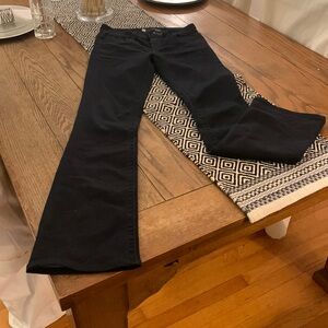 KUT from the Kloth high rise bootcut jeans in black denim. Size 2L.